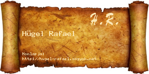 Hügel Rafael névjegykártya